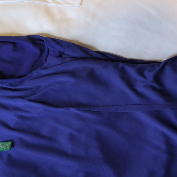 Ralph Lauren Royal Blue Ruched Sleeveless Dress Scoop Neck Size 4 - Picture 7 of 7